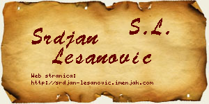 Srđan Lešanović vizit kartica
